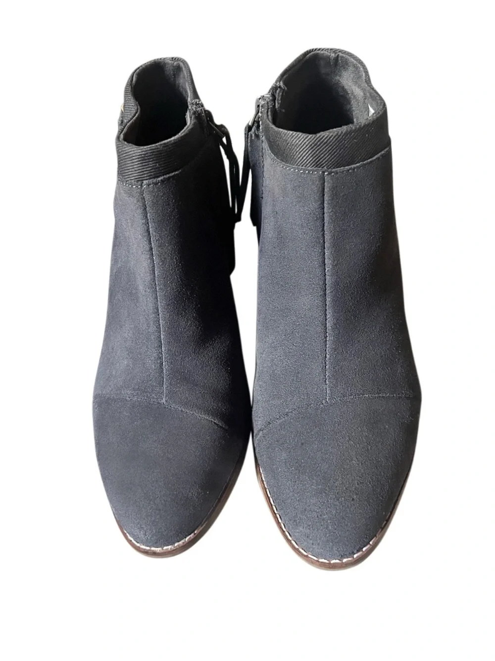 Toms Women’s Gray Suede &Felt Low Heel Ankle Boot Sz 9